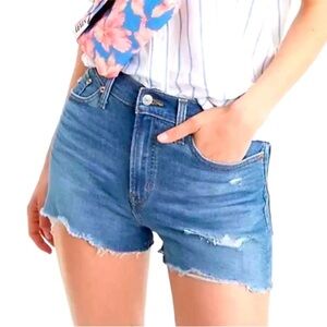 Levi's Women's‎ High Rise Shorts Distrusted Denim Medium Wash Women’s Sz 30
